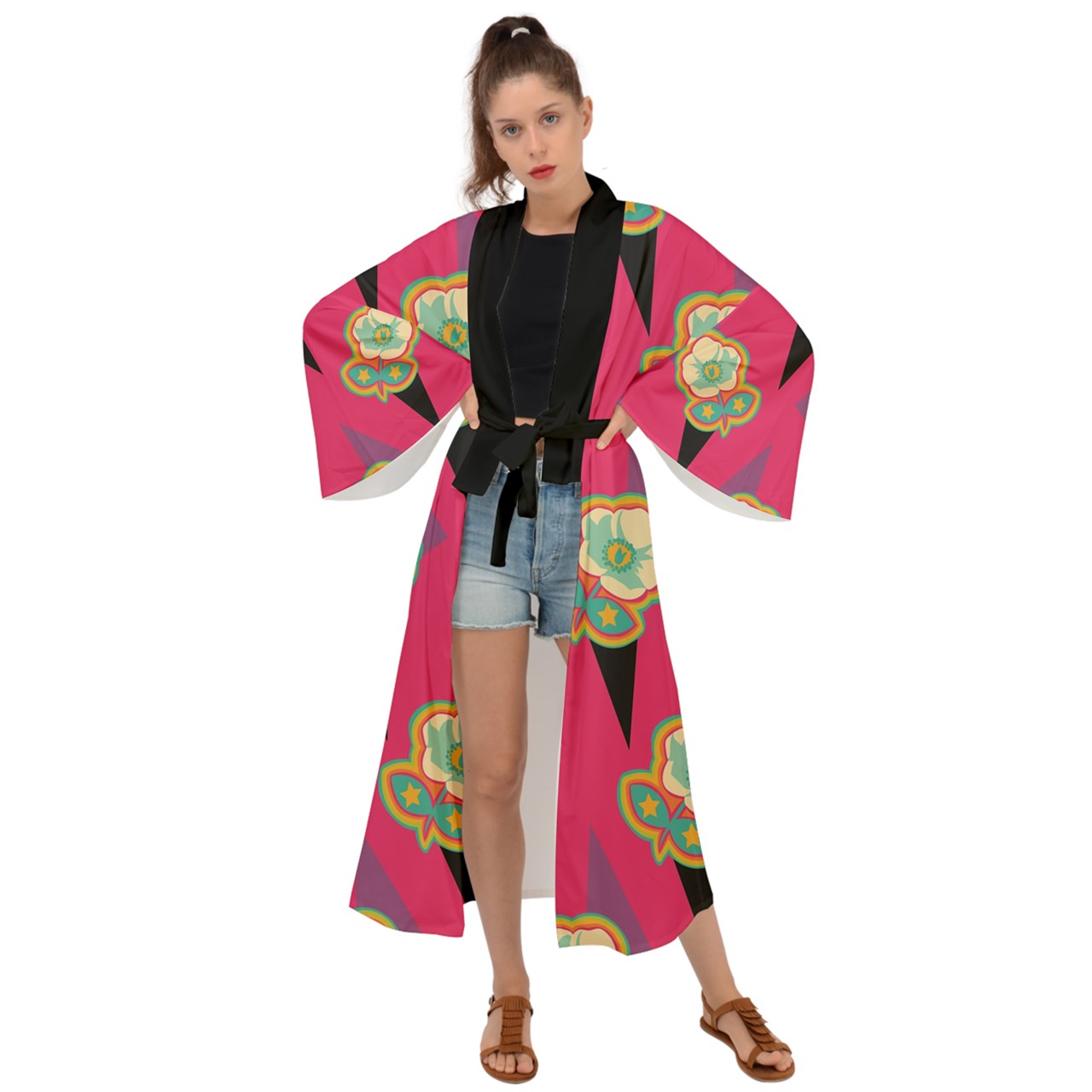 "Sake" Maxi Kimono